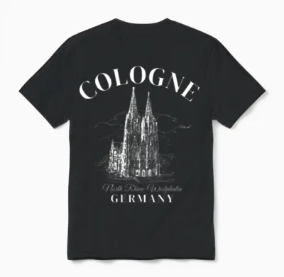 Cologne Germany Retro Unisex T-Shirt - Black