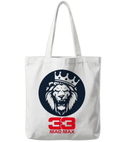 Max Verstappen 33 Lion Tote Bags - White