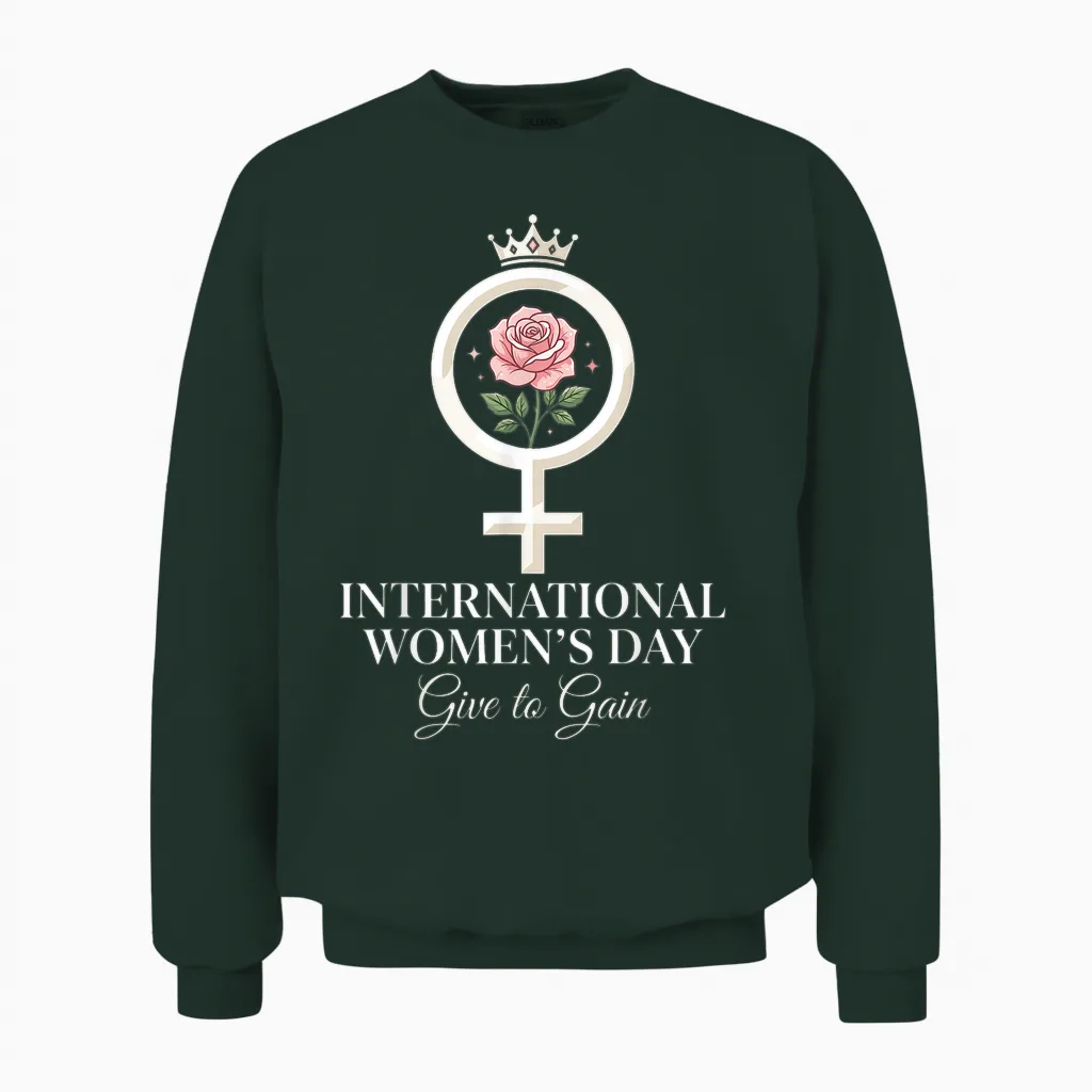 8 March Give to Gain International Women's Day 2026 Unisex Sweatshirt in Forest
