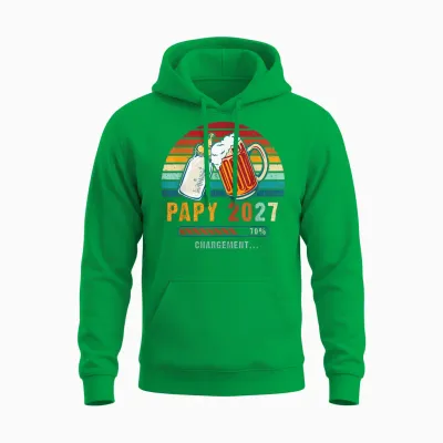Future Grandpa 2027 Baby Announcement You Will Be Grandpa Unisex Hoodie - Irish Green