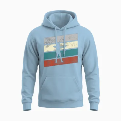 Archer Retro Unisex Hoodie - Light Blue