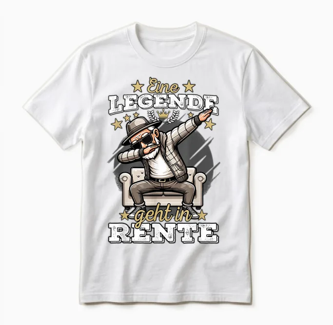 Rente Mann Eine Legende Geht in Rente, Renteneintritt Männer Unisex T-Shirt in White