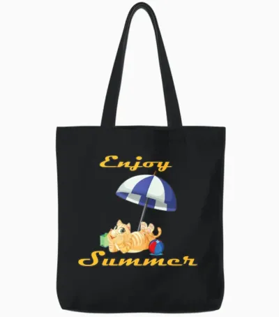 Genießen Sie Den Sommer Tote Bags - Black