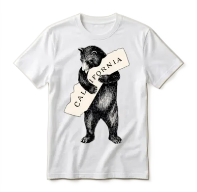 1913 Cali Bear California Unisex T-Shirt - White
