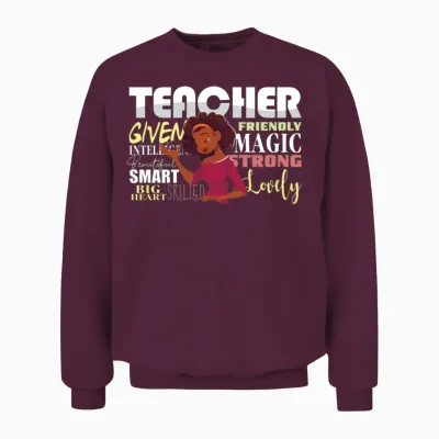 Hbcu Teacher Afro Historically Black College Unisex Sweatshirt - Maroon