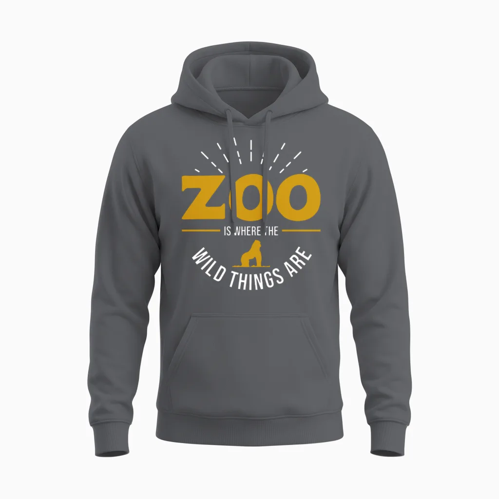 Zoo Keeper Unisex Hoodie in Charcoal