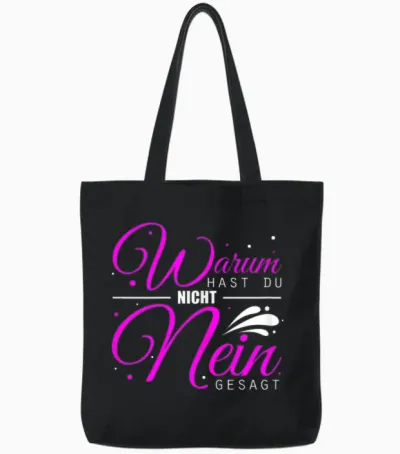 Women's Warum Hast Du Nicht Nein Gesagt - Schlager Malle Party T-Shirt, Black Tote Bags - Black