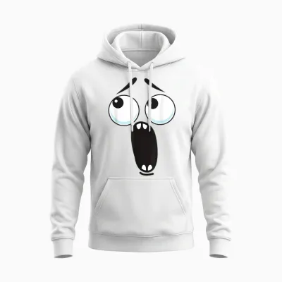 Creepy Carrots Face Funny Halloween Costume Kids and Adults Unisex Hoodie - White