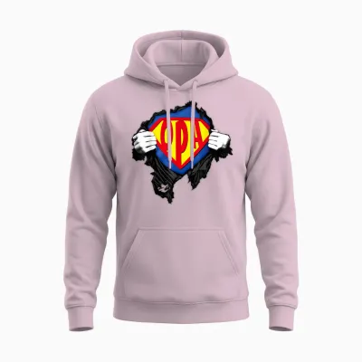 Opa Superheld Herren Großvater Super Opa Unisex Hoodie - Light Pink