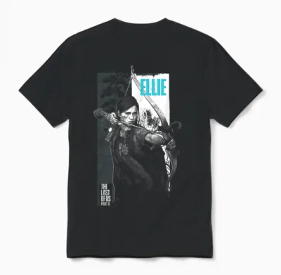 The Last of Us Part Ii Ellie Ready Fot Figfht Big Poster V2 T-Shirt, Black, S Unisex T-Shirt - Black