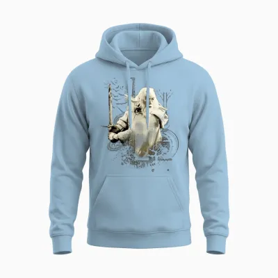 The Lord of the Rings Gandalf and Sword Glamdring Unisex Hoodie - Light Blue