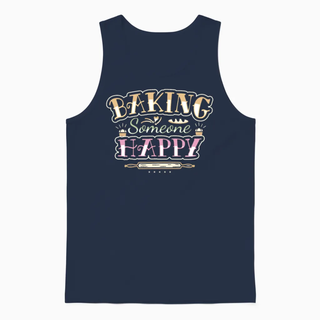 Baking Funny Saying - Chef Funny Quote Unisex Tank Top in Navy