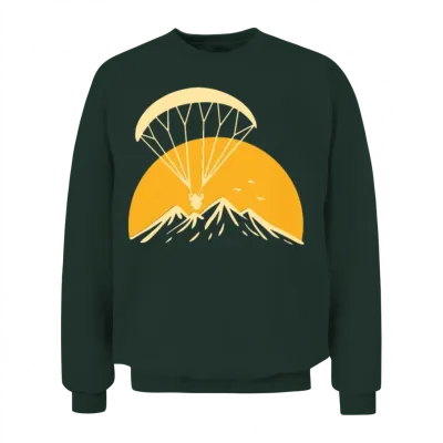 Paramotoring Retro Unisex Sweatshirt - Forest