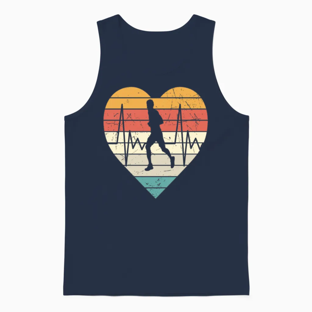 Running Logo Retro Unisex Tank Top in Navy