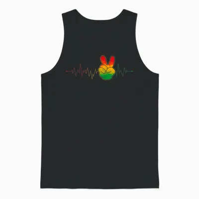 Good Rastafari Musik Vibes Only Rasta Jamaika Reggae Unisex Tank Top - Black