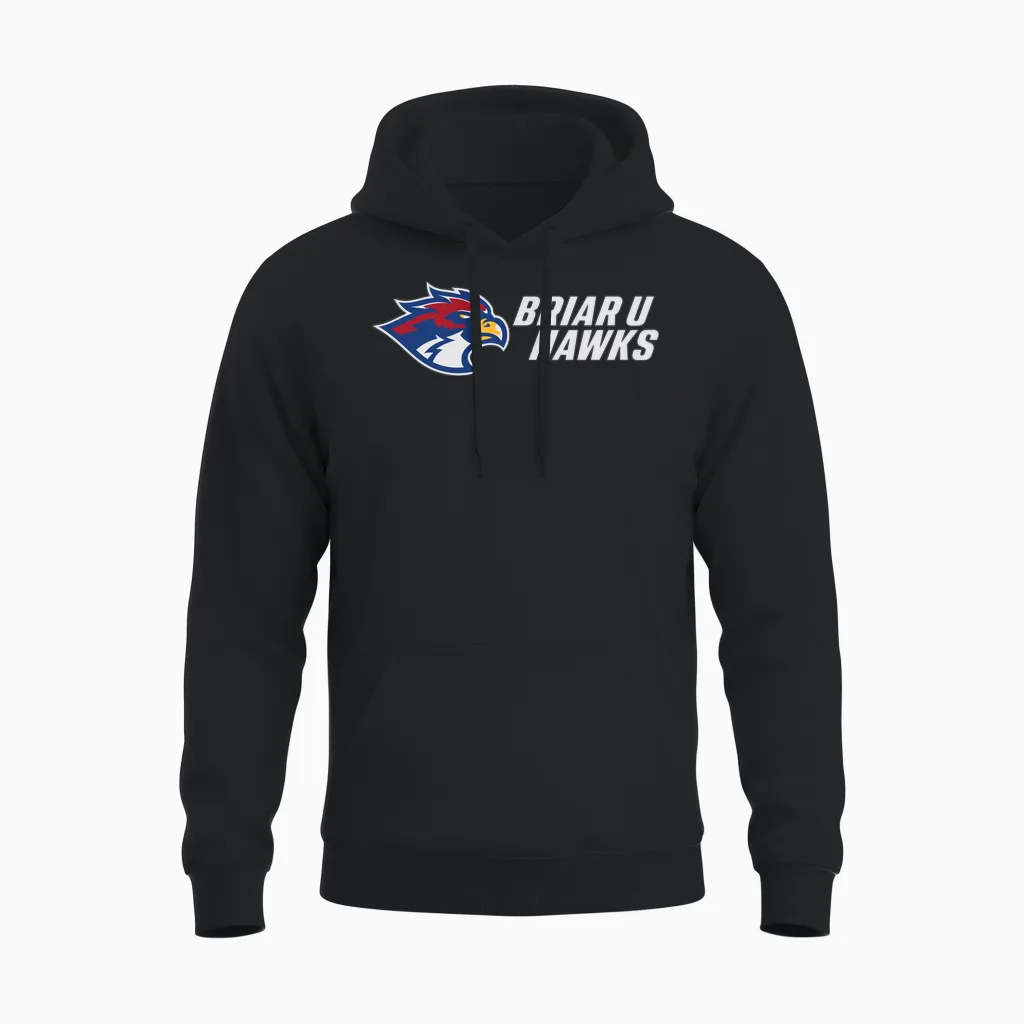 Briar U Hawks Manche Longue Unisex Hoodie in Black