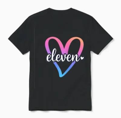 Eleven 11 Jahre Mädchen Geburtstag Geschenkidee 2014 Unisex T-Shirt - Black