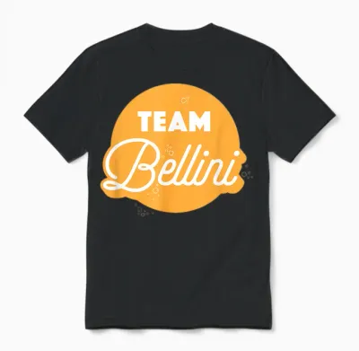 Team Bellini · Sommerdrink Retro Unisex T-Shirt - Black