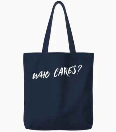 Who Cares Tote Bags - Navy