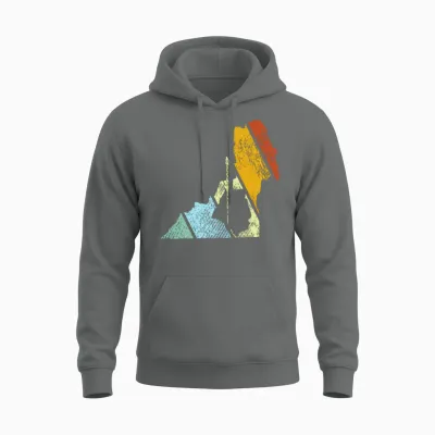 Hiking Retro Unisex Hoodie - Graphite Heather
