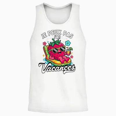 Fraise Drôle Lunettes De Soleil Cadeau Vacances Humour 2026 Unisex Tank Top - White