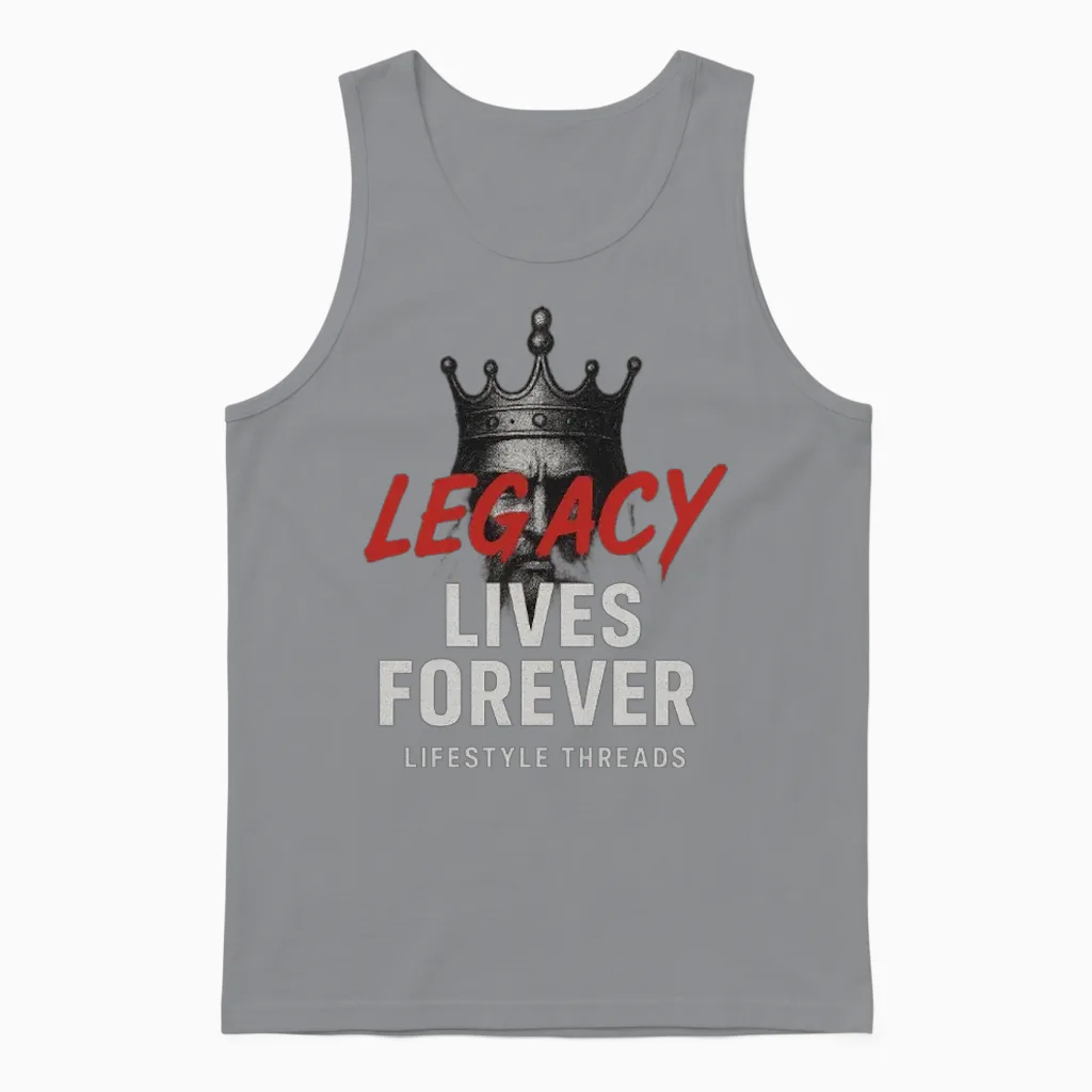 Legacy Tee with Crowned Warrior Design Unisex Tank Top in Sport Grey