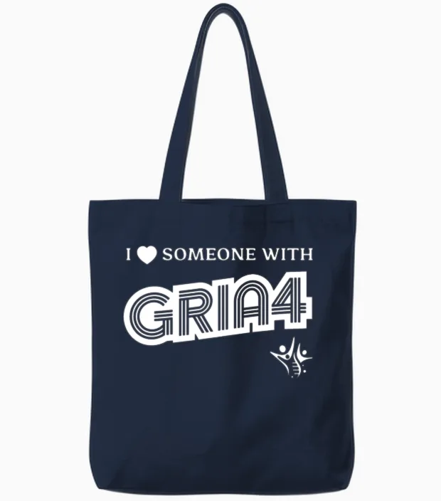 I Love Someone with Gria4 Tote Bags in Navy