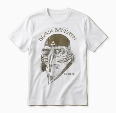 Black Sabbath Official U.s Tour '78 Unisex T-Shirt - White