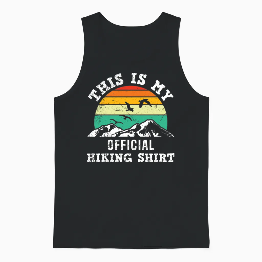Hiker This Is My Offficial Hiking Unisex Tank Top in Black