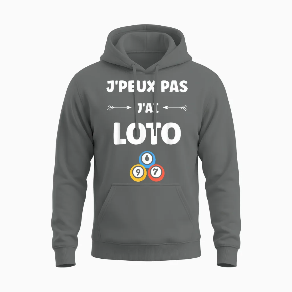 Games Draw Humor Lottery I Can Not I Have Lotto Unisex Hoodie in Graphite Heather