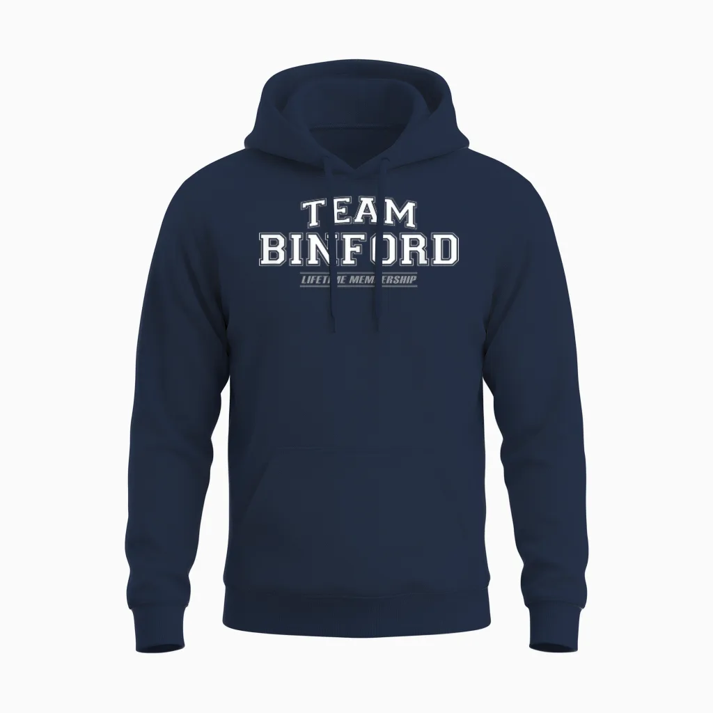 Team Binford | Stolzer Familienname, Nachname Geschenk Unisex Hoodie in Navy