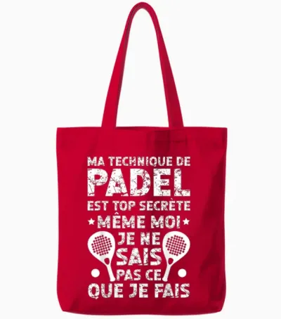 Padeliste Drôle Padel Ne Sais Pas Ce Que Je Fais Tote Bags - Red