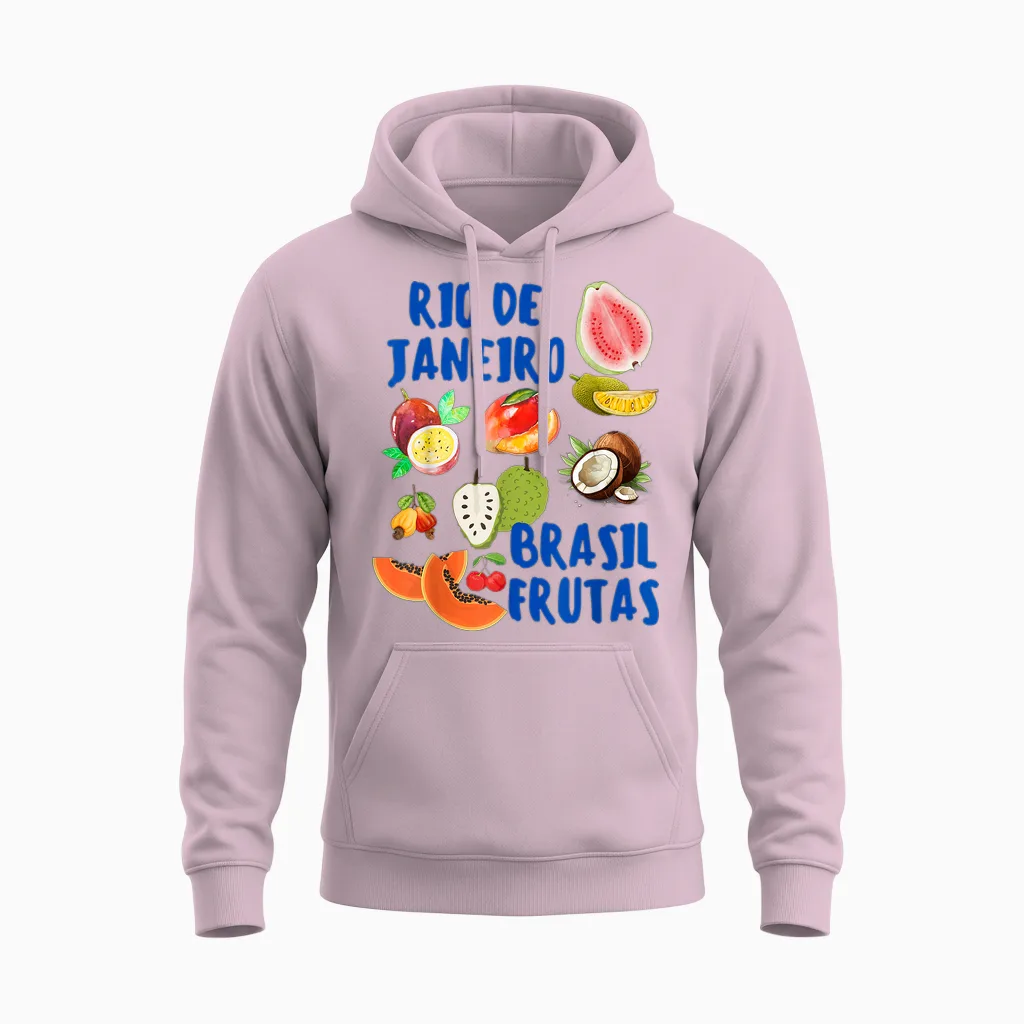 Rio De Janeiro Brasilien Frutas Bauernmarkt Sommer Unisex Hoodie in Light Pink
