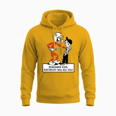 Reddy Kilowatt Warning 4 Unisex Hoodie - Gold
