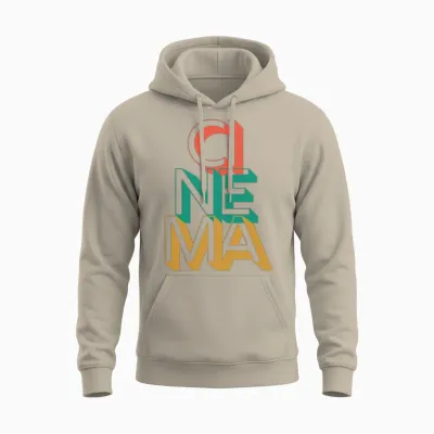 Retro Cinema Unisex Hoodie - Sand