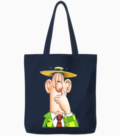 Nose Picker Tote Bags - Navy