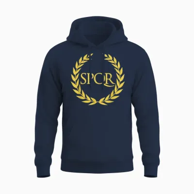 Ancient Rome Spqr T-Shirt, Red, S Unisex Hoodie - Navy