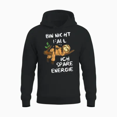 Morgenmuffel Chill Employee Sleep Shirt by Sloth Tired T-Shirt, Black Unisex Hoodie - Black