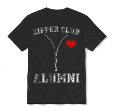 Zipper Club Alumni Open Heart Surgery Survivor Unisex T-Shirt - Black