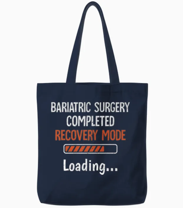 Funny Gastric Tote Bags in Navy