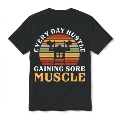 Sore Muscles Hustle Body Builder Fitness Workout Unisex T-Shirt - Black