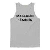Masculin Féminin Unisex Tank Top - Ash – 1
