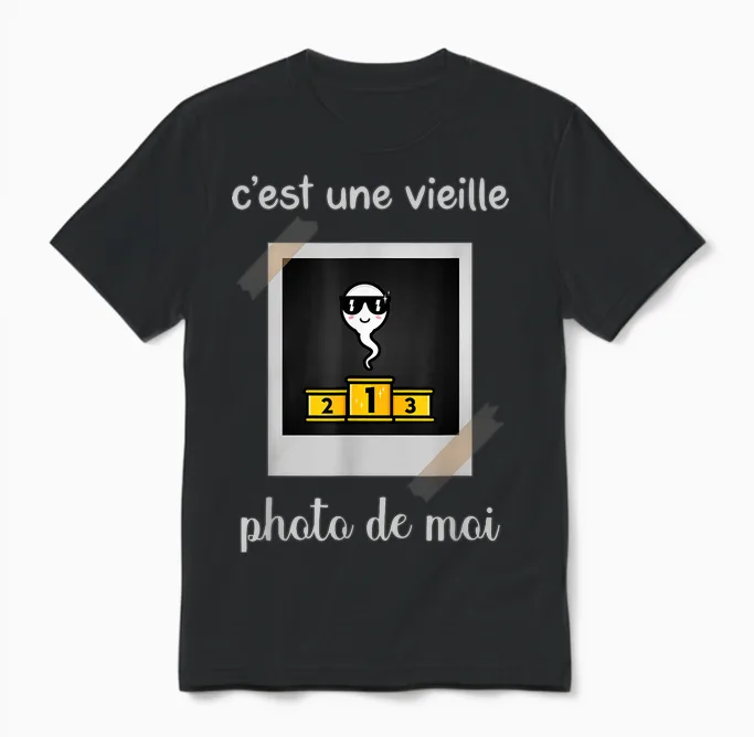 C’est Une Vieille Photo De Moi Humour Original Drôle Homme Unisex T-Shirt in Black