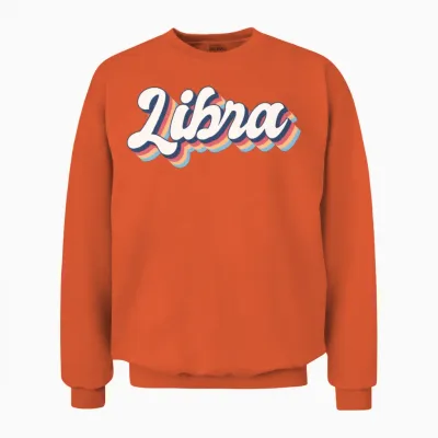 Retro Libra 1 Unisex Sweatshirt - Orange