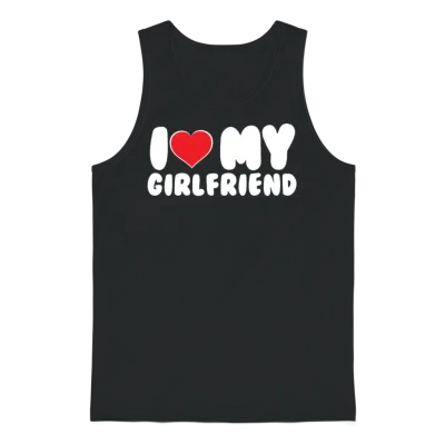 I Love My Girlfriend I Heart My Girlfriend Gf Unisex Tank Top - Black
