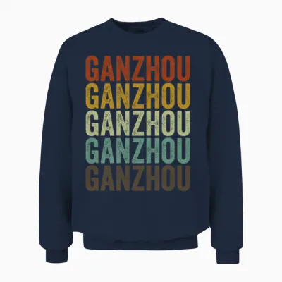 Ganzhou China Retro Vintage Unisex Sweatshirt - Navy