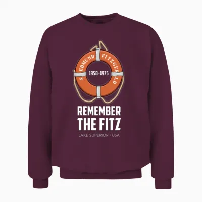 Ss Edmund Fitzgerald Lake Superior Iron Ore Unisex Sweatshirt - Maroon