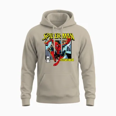 Marvel Studios Spider-Man Bnd Movie 2026 Rooftop Comic Panel Unisex Hoodie - Sand