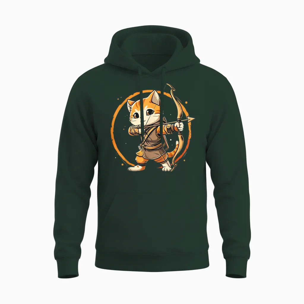 Archery for Men, Women and Kids T-Shirt, Black Unisex Hoodie in Forest