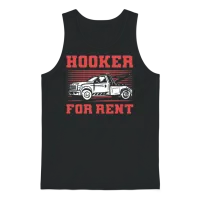 Hooker for Rent Tow Trucking Tow Truck Operator Unisex Tank Top - Black – 1